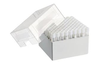 艾本德儲存盒 9 × 9, 可放置 81  個螺旋蓋（凍存）管， 4  –  5  mL，2  件，高 102  mm，4  英寸，聚丙烯材料，可耐受最低 -86  °C，可高溫高壓滅菌，帶蓋子并具有