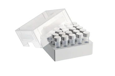 艾本德儲存盒 5 × 5, 可放置 25  個螺旋蓋管，5  mL，2  件，高 76  mm，3  英寸，聚丙烯材料，可耐受最低 -86  °C，可高溫高壓滅菌，帶蓋子并具有數(shù)字字母標識