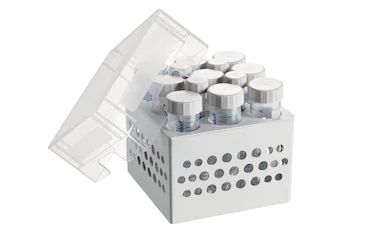 艾本德儲存盒 3 × 3, 可放置 9  個 50  mL 試管和 4  個 15  mL 試管，2  件，高 127  mm，5  英寸，聚丙烯材料，可耐受最低 -86  °C，高溫高壓滅菌，帶蓋子