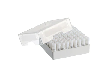 艾本德儲存盒 9 × 9, 可放置 81  個螺旋蓋（凍存）管， 1  –  2  mL，3  件，高 53  mm，2  英寸，聚丙烯材料，可耐受最低 -86  °C，可高溫高壓滅菌，帶蓋子并具有數(shù)