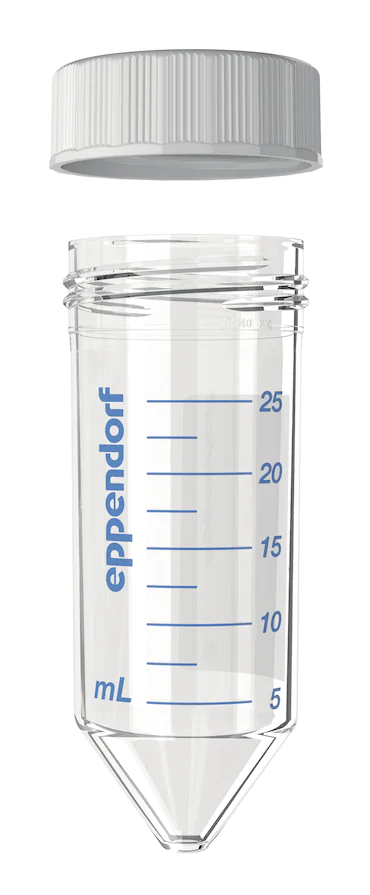 艾本德Eppendorf Conical Tubes 25 mL 帶螺旋蓋, 25 mL, 無(wú)菌、無(wú)熱原, 無(wú)RNase和DNase, 無(wú)DNA, 無(wú)色, 200 個(gè) (8 包 × 25 個(gè))